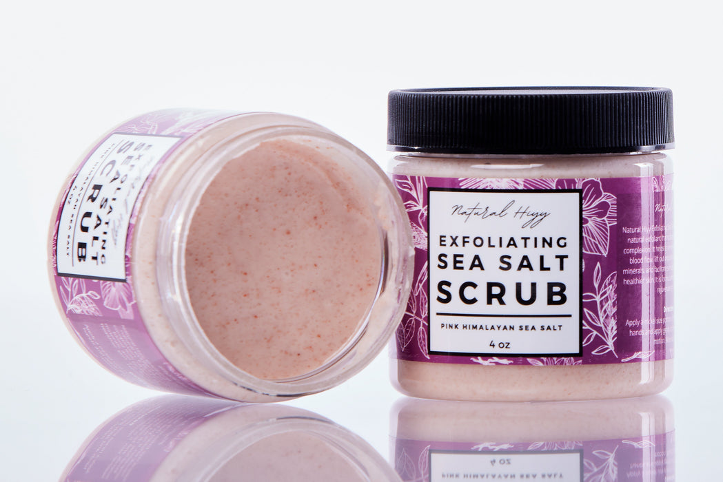 (2 Pack) Exfoliating Sea Salt Scrub - Natural Hiyy