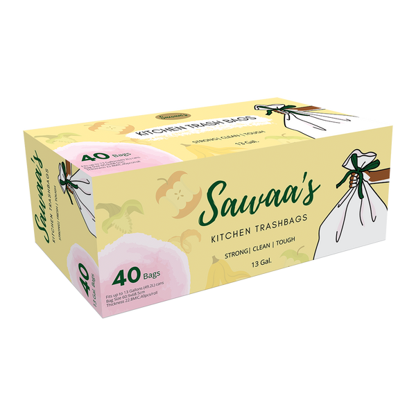 (2-Pack) 13 Gallon Tall Kitchen Drawstring Trash Bags , 40 Count