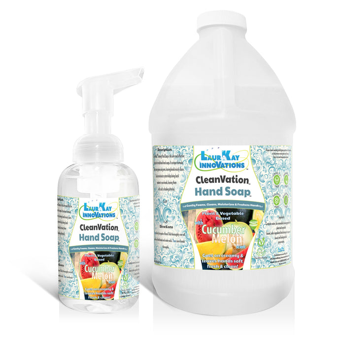 CleanVation HandSoap™ Safer & Effective Foaming Hand Soap Bundle - 9 fl oz and 64 fl oz Refill