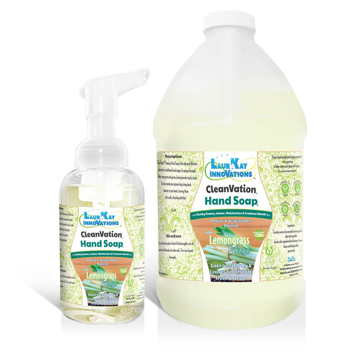 CleanVation HandSoap™ Safer & Effective Foaming Hand Soap Bundle - 9 fl oz and 64 fl oz Refill