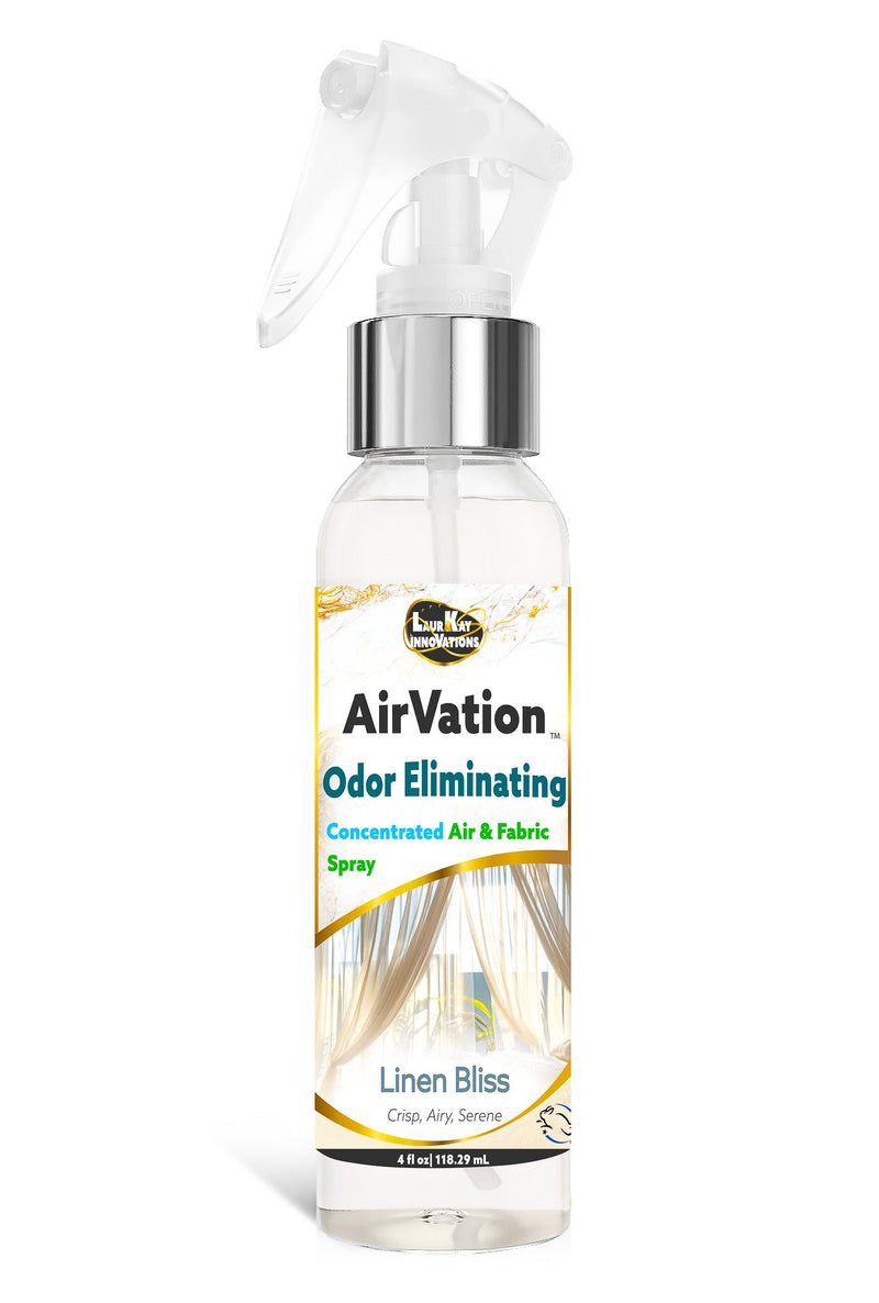 Odor Eliminating Air Freshener - AirVation™ The Safe Anywhere Deodorizer Concentrated Odor Binding Air Freshener for Fabrics & Air - 4 fl oz Bottle