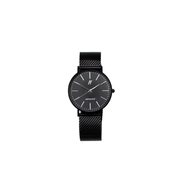 Advance Black Sands 40MM Mens Mesh Watch In Black/Silver