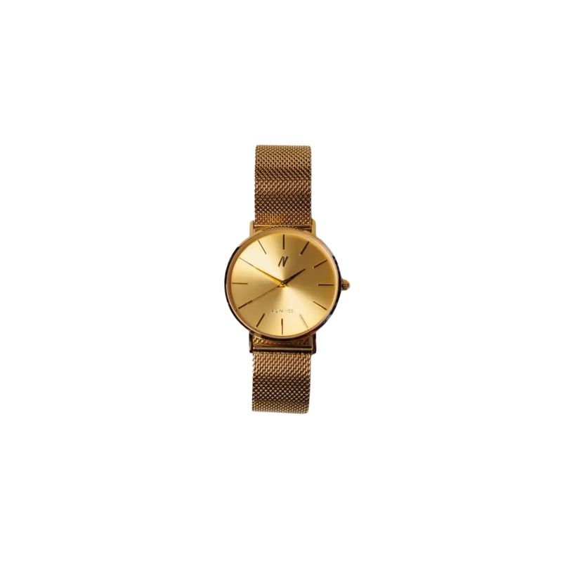 Advance No Limit 36MM Unisex Mesh Watch In Yellow Gold