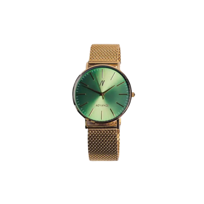 Advance Envy 40MM Unisex Watch In Yellow Gold/Green