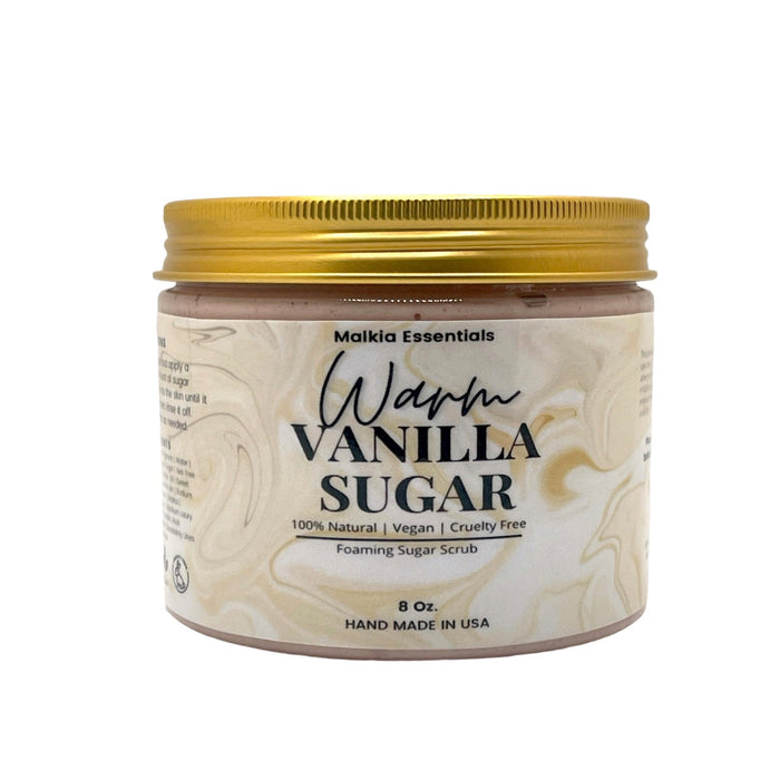 Vegan Warm Vanilla Sugar Scrub, Exfoliating Scrub, Scented Sugar Scrub, Foaming Sugar Scrub