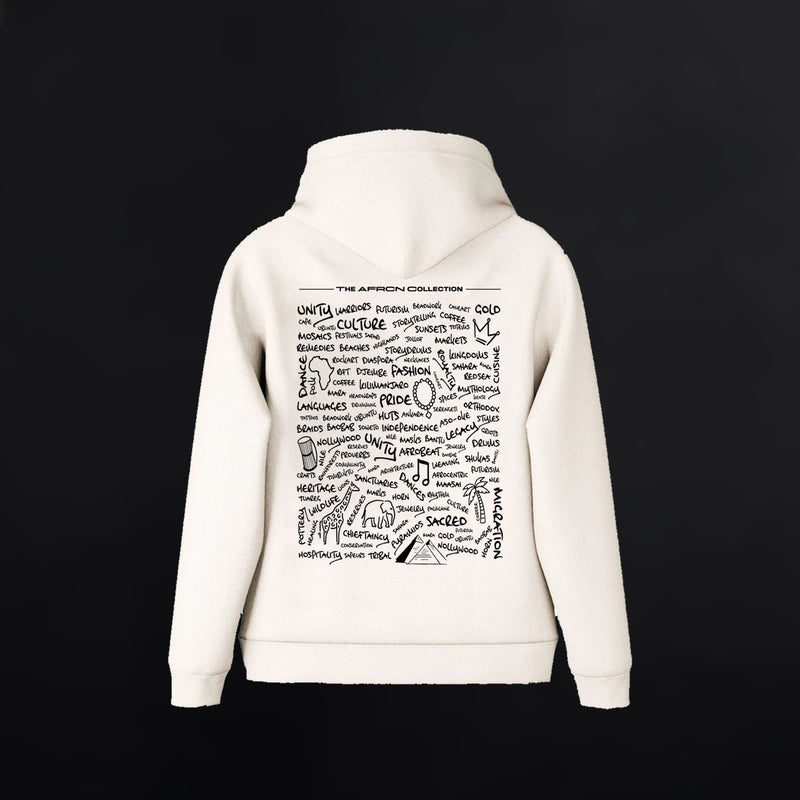 "Heritangible" Oversized fleece hoodie- Ivory