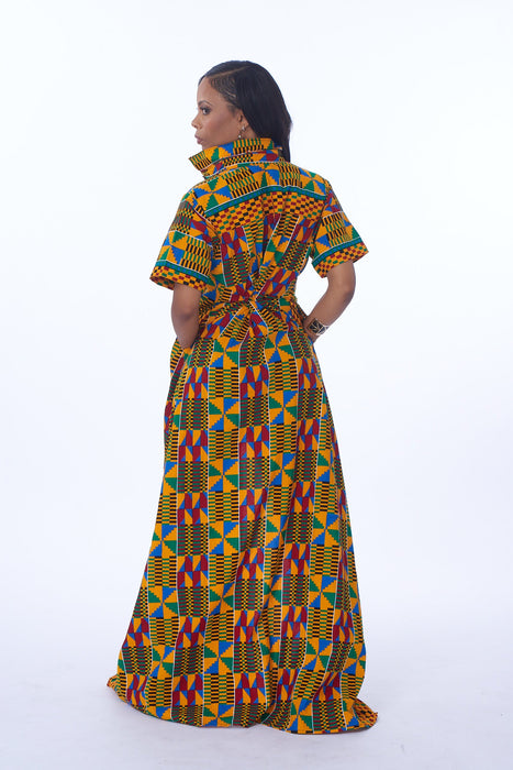 Mawusi Kente Wrap Dress