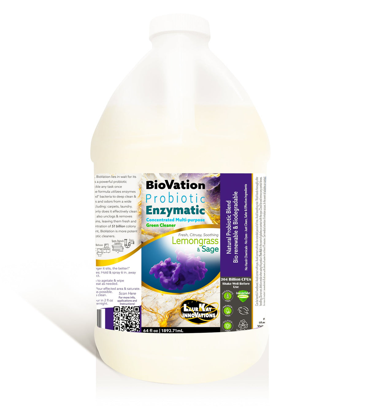 BioVation™ 64 fl oz Concentrated Probiotic Enzymatic Green Cleaner — We ...