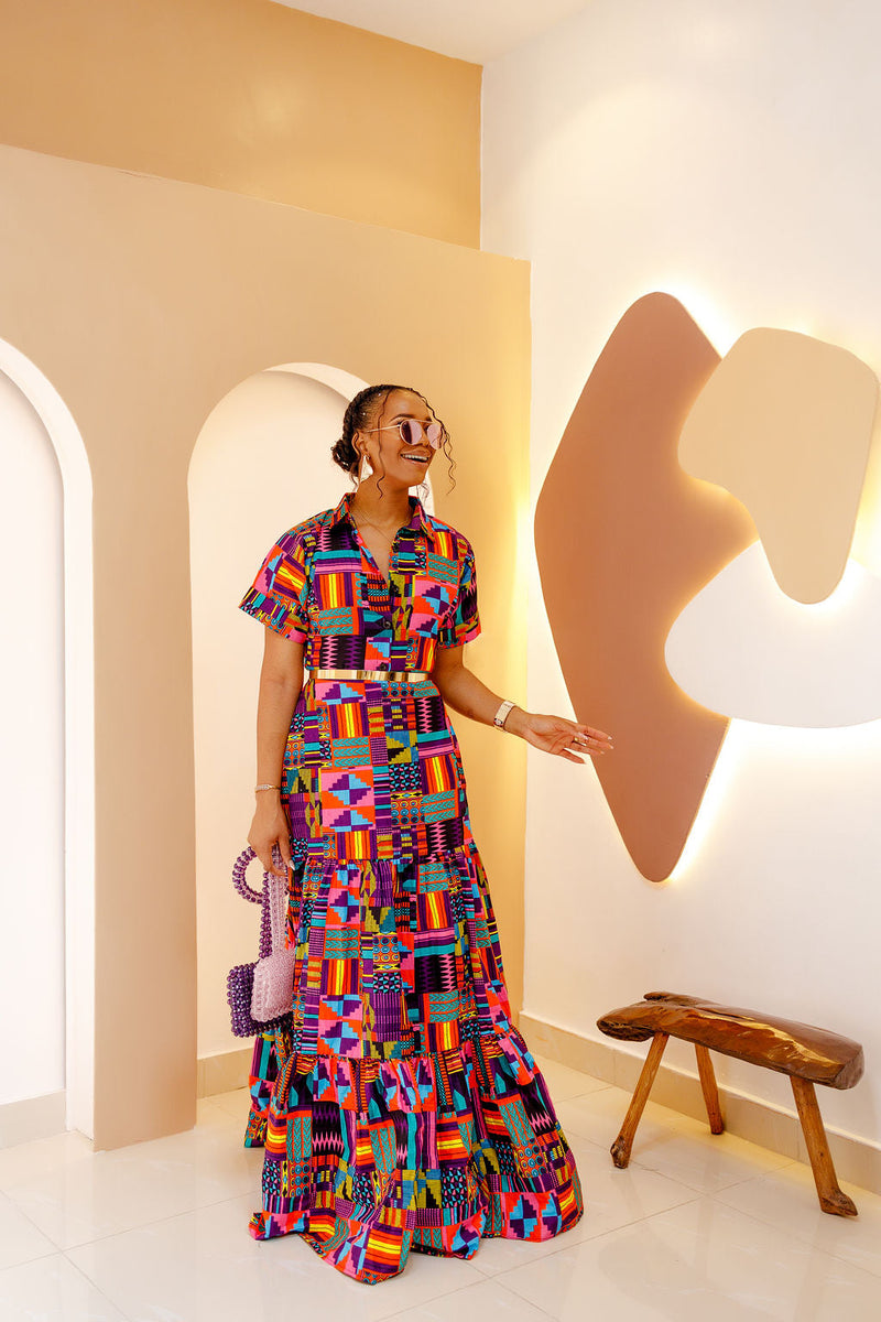 Okeopka Kaftan Maxi Dress