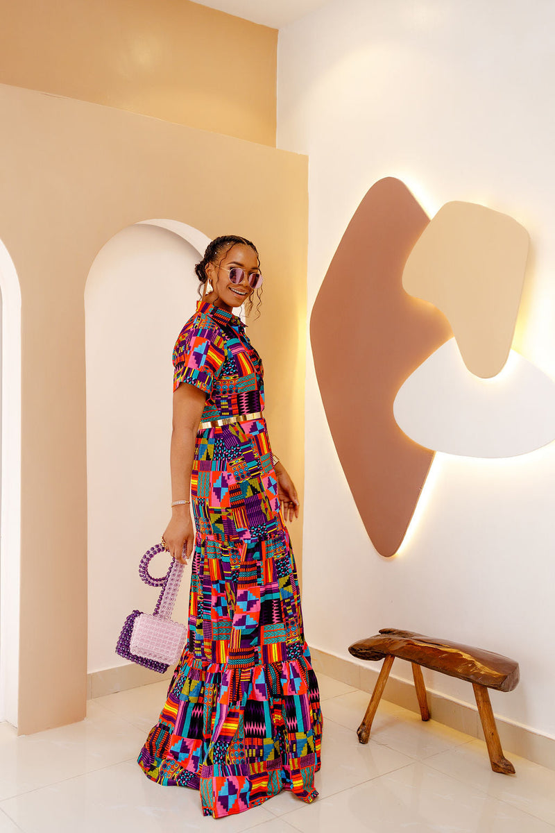 Okeopka Kaftan Maxi Dress