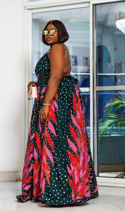 Saratu Backless Maxi Dress