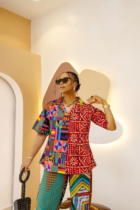 Umunna Shirt & Pants Patchwork Set