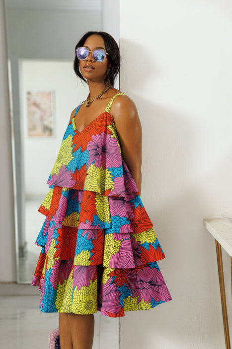 Wahala Ruffle Midi Dress