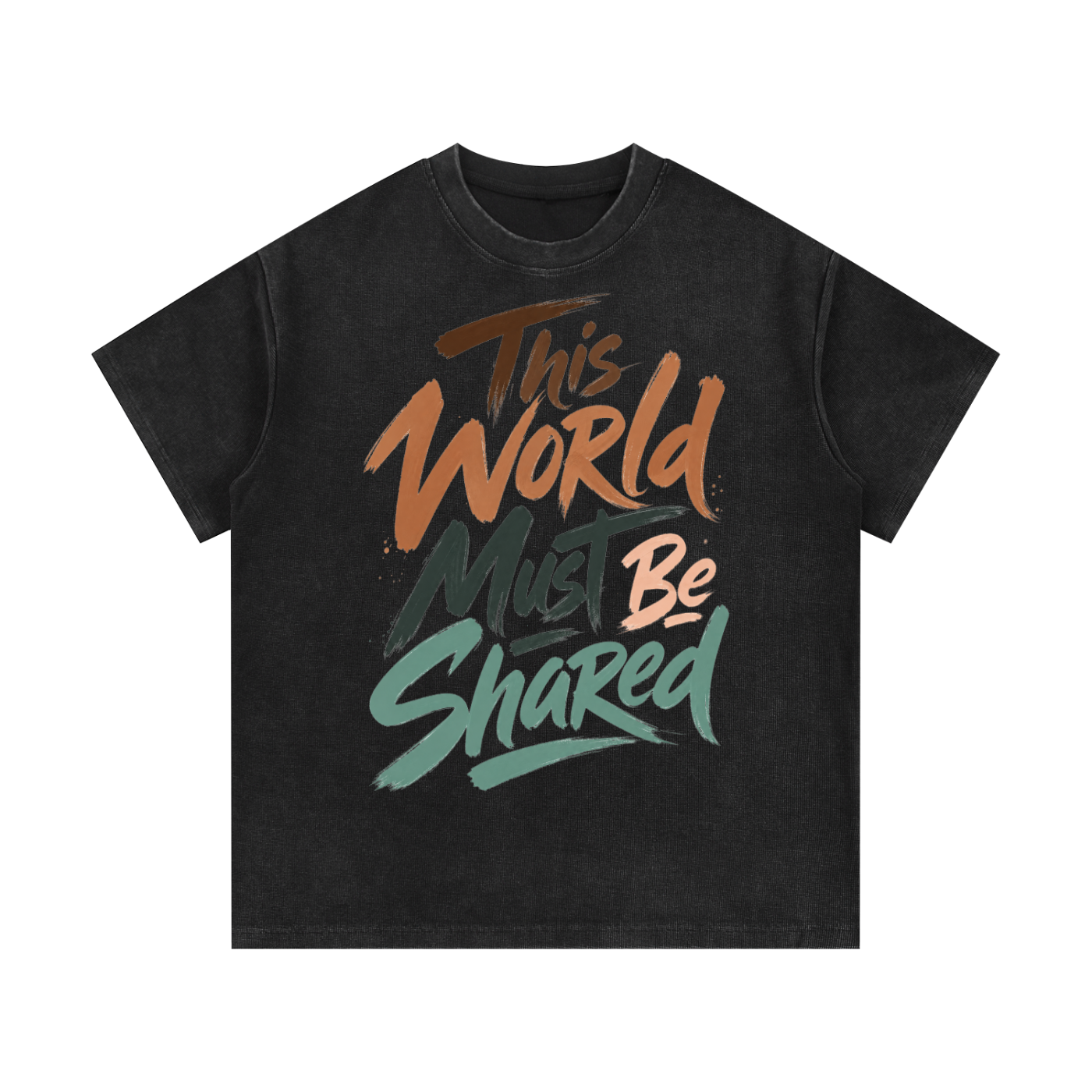 Mineral Wash Waffle Knit T-Shirt