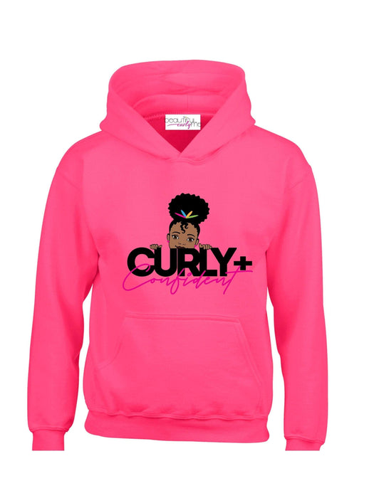 Curly+Confident™ Girls Statement Character Hoodie (Multiple Colors)