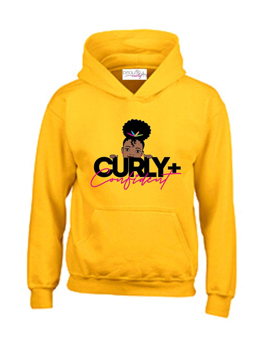 Curly+Confident™ Girls Statement Character Hoodie (Multiple Colors)