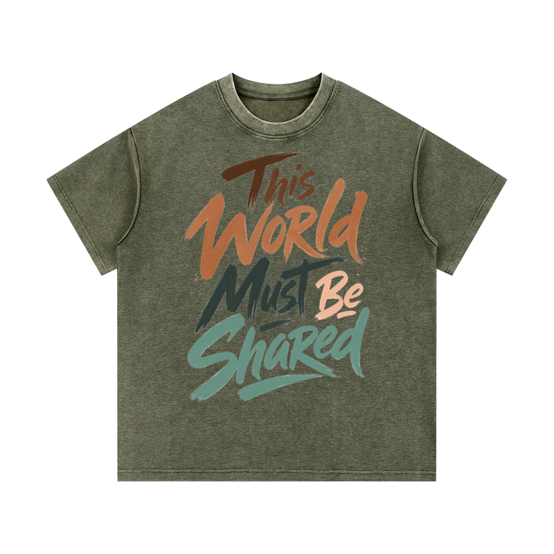 Mineral Wash Waffle Knit T-Shirt