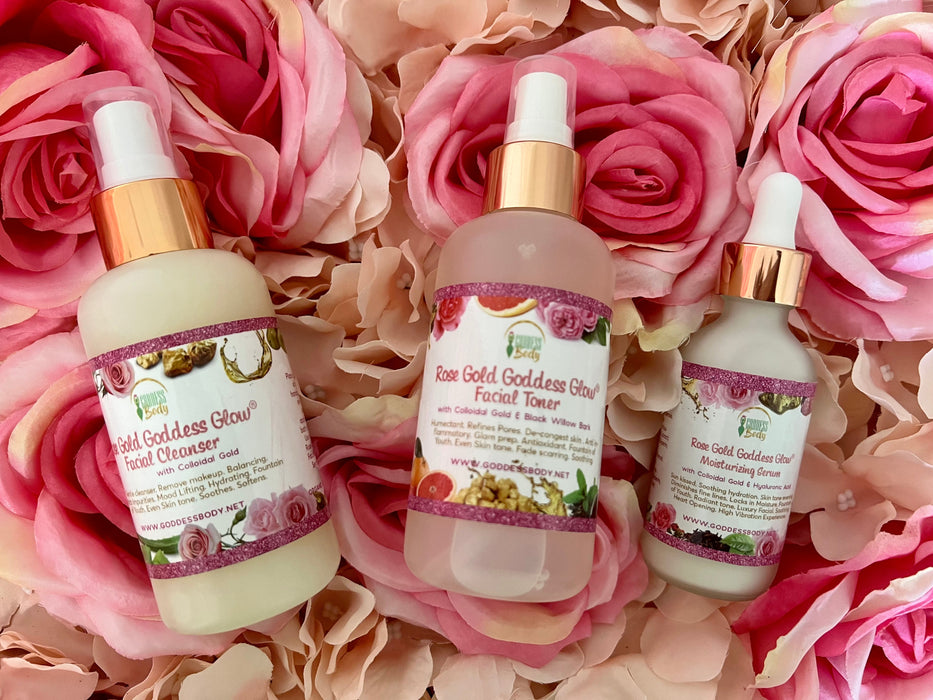 Rose Gold Goddess Glow® 3 Step Facial Glow Up System