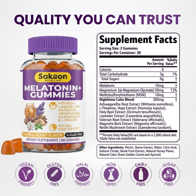 Sugar-Free Melatonin Sleep Gummies
