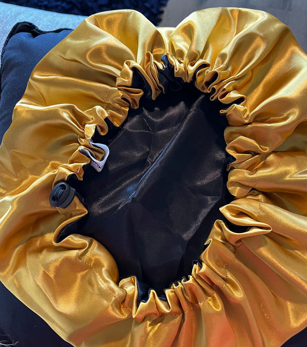 Satin Bonnet With Adjustable Drawstring|Protecting your hair