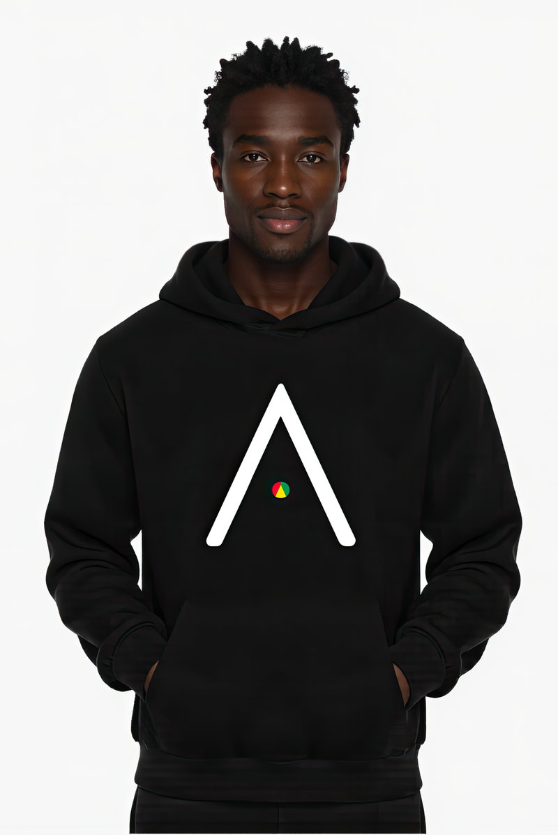 "Heritangible" Oversized fleece hoodie- Black