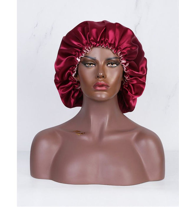 Satin Bonnet With Adjustable Drawstring|Protecting your hair