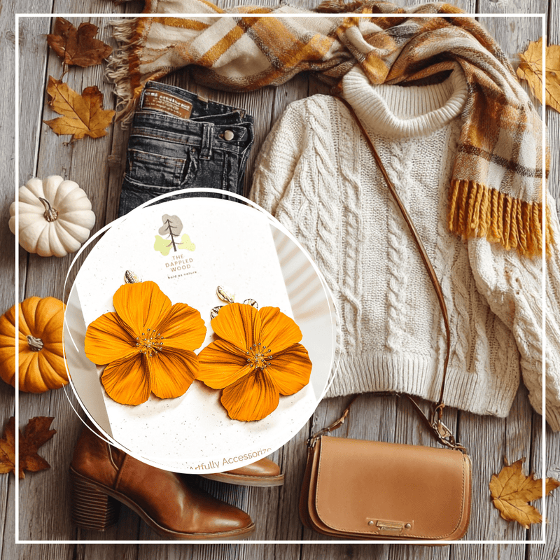 Flora - Fall Jewel Tone Flower Earrings