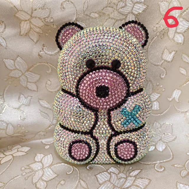 Bear shape Crystal Clutch Evening Bag